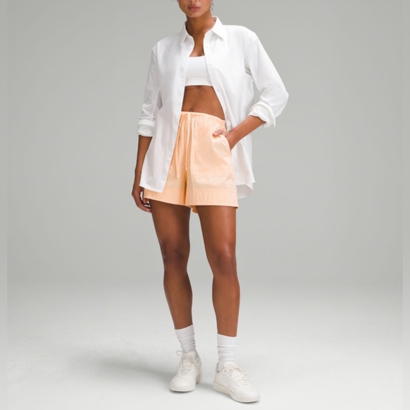 🍋 Lululemon Cotton-Blend Poplin High-Rise Short 4”, NWT - Picture 5 of 15
